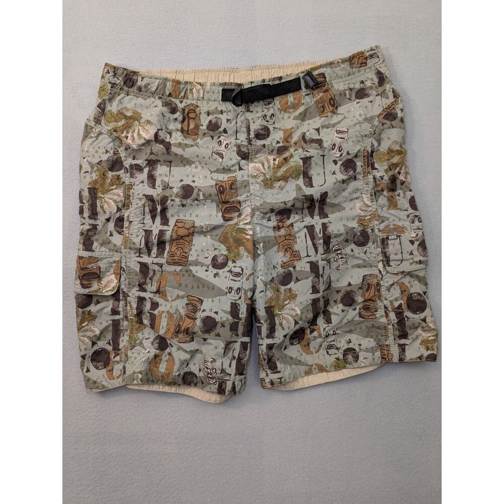 REI Shorts Trunks Mens Medium AOP Trailmade Amphib Belted Ripstop Hiking Swim